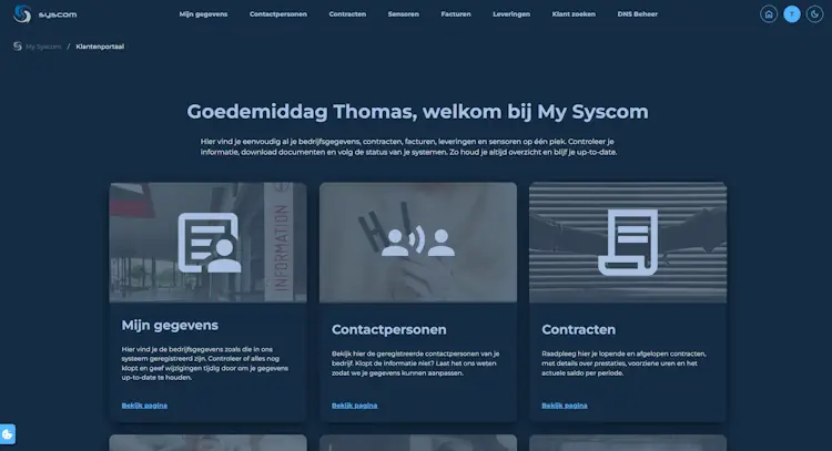 Reclame voor my syscom klantenportaal